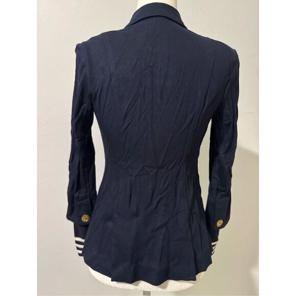Cabi Grand slam navy stretch blazer Gold accent buttons  0 - Picture 6 of 9